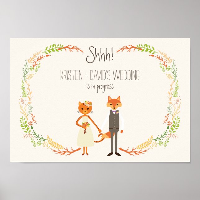 Affiche Whimsland Chat & Fox mariage en cours (Devant)