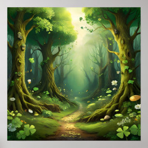 Affiche Whimsland Woodland St Patrick’s Day Path