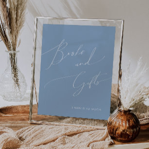 Affiche Whimsy Dusty Blue Baby showers Livres et cadeaux