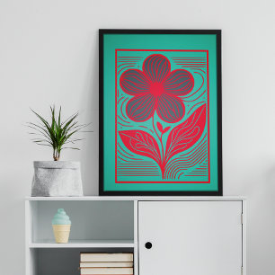 Affiche Whimsy en floraison : Floral rétro