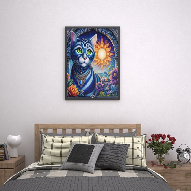 Affiche Whiskers of Light : Un chat qui se repose au solei (Créateur téléchargé)