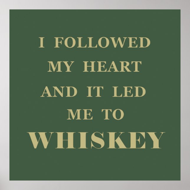 Affiche Whiskey cite d'étranges paroles d'alcool (Devant)