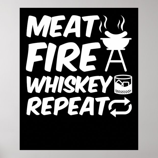 Affiche Whiskey de feu de viande Répétition | Drôle de dir (Devant)