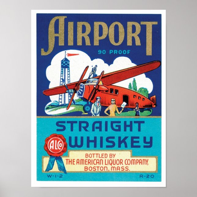 Affiche Whiskey droit de l'aéroport (Devant)