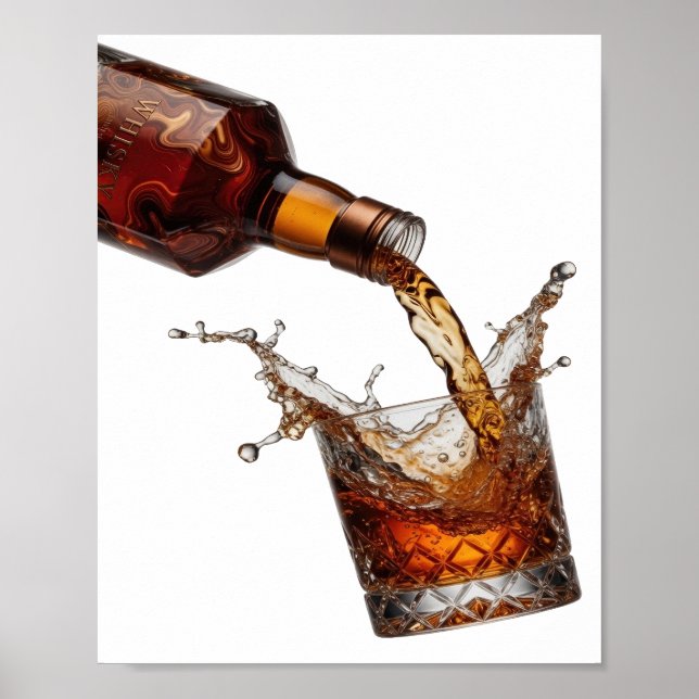 Affiche WHISKY argent accrocheur (Devant)