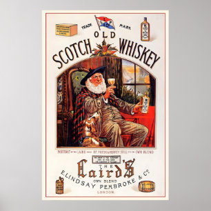 Affiche Whisky écossais Écosse Écossais Celtique Édimbourg