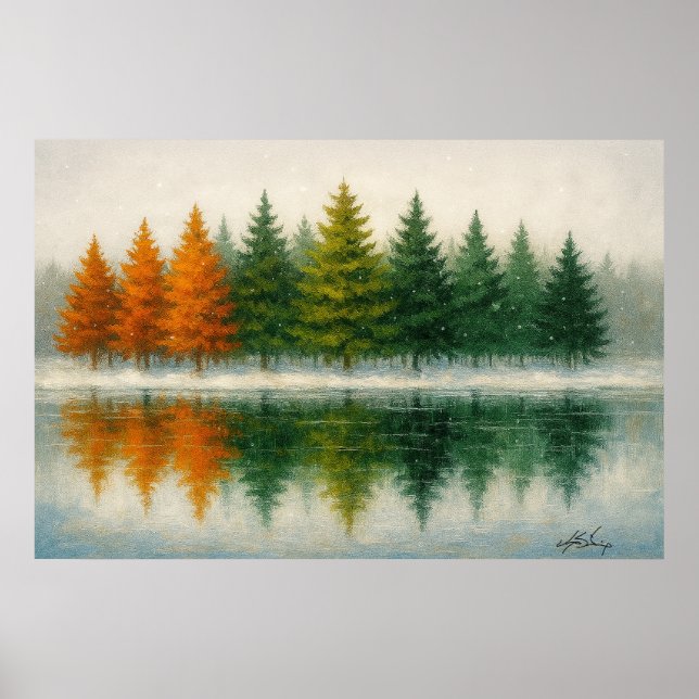 Affiche Whispers Between Seasons Landscape (Devant)