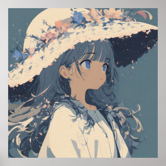 Affiche Whispers Floral : Un Portrait Doux