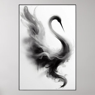 Affiche Whispers of a Smoky Crane Abstrait