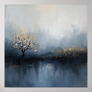 Affiche Whispers of Light : Blossoms in the Mist