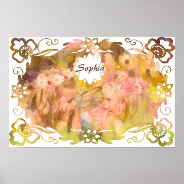 Affiche Whispers of Magic: Two Fairy Friends in a Garden (Devant)