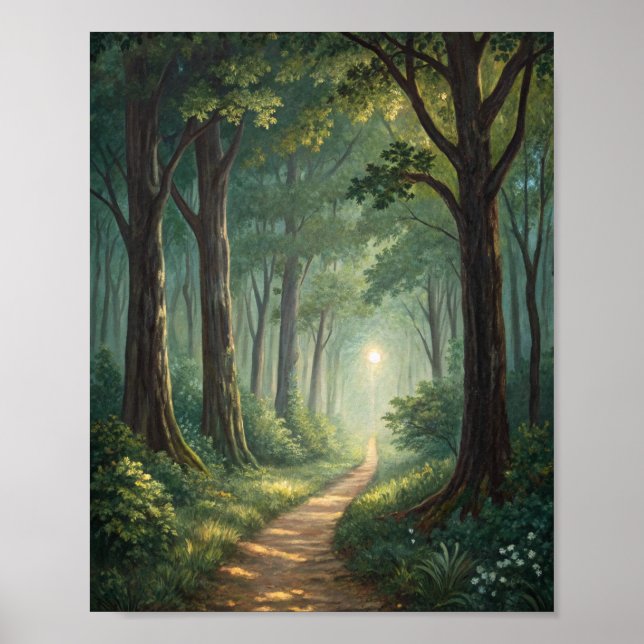 Affiche Whispers of the Enchanted Woods : Un chemin lumine (Devant)