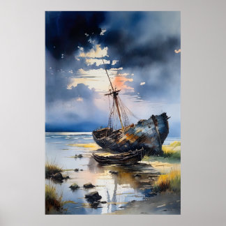 Affiche Whispers of the old, Wrecked Ship