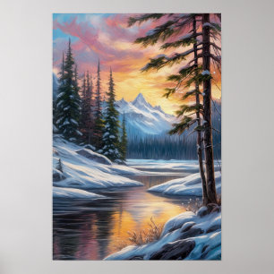Affiche Whispers of Winter, A Riverside Reverie