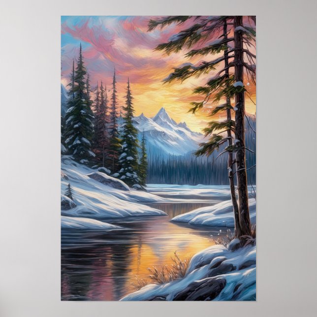 Affiche Whispers of Winter, A Riverside Reverie (Devant)