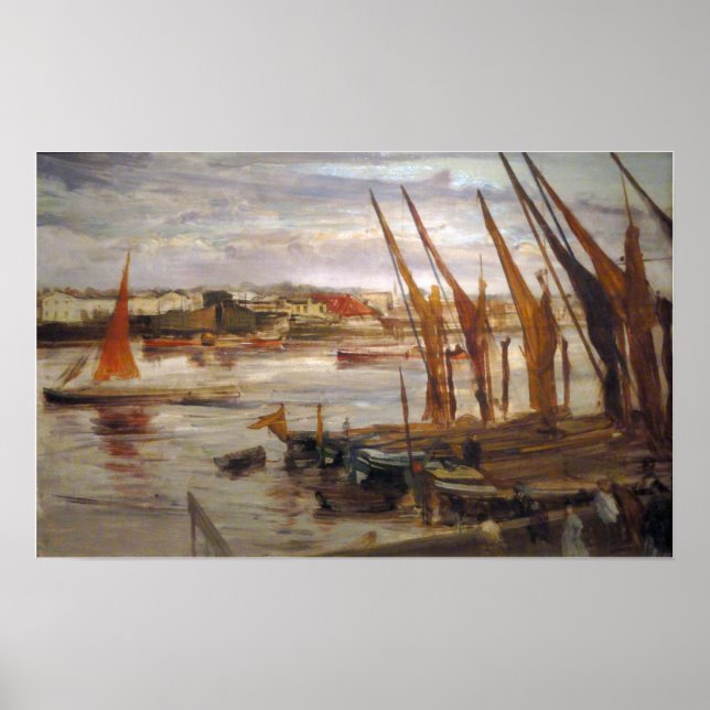 Affiche Whistler - Battersea Reach 1863 (Devant)