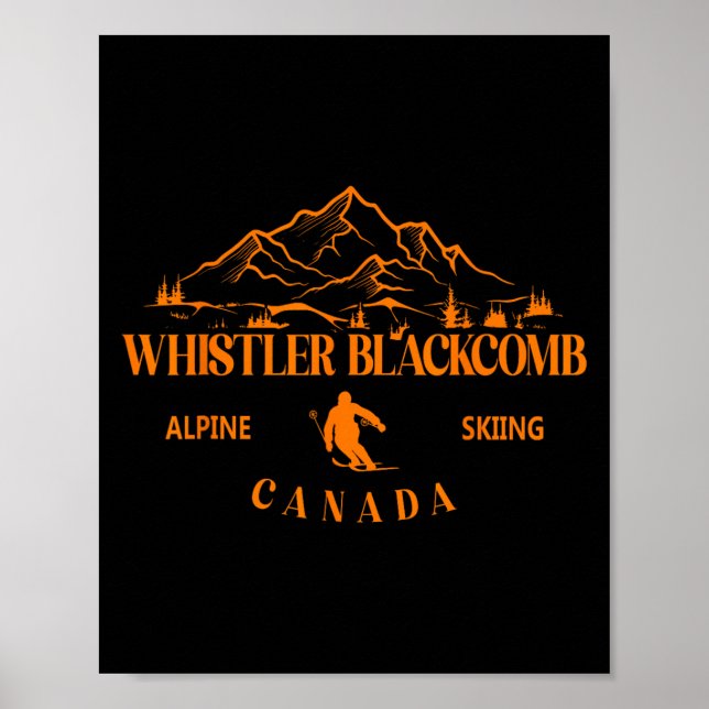 Affiche Whistler Blackcomb Canada Ski Resort Rocky Mountai (Devant)