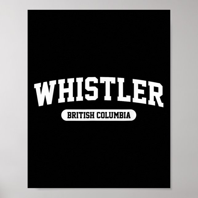 Affiche Whistler Colombie-Britannique Canada Montagne de S (Devant)