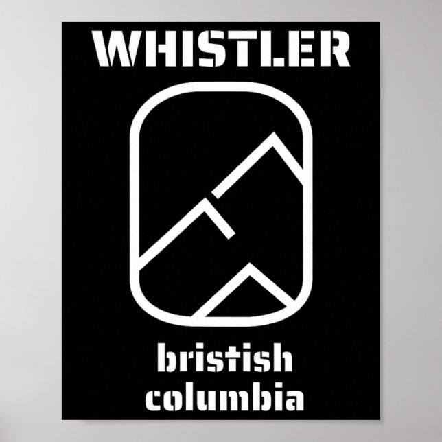 Affiche Whistler Colombie-Britannique Canada Ski Snowboard (Devant)