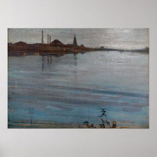 Affiche Whistler - En Bleu Et Argent 1871