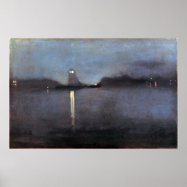 Affiche Whistler - Nocturne 1870 (Devant)