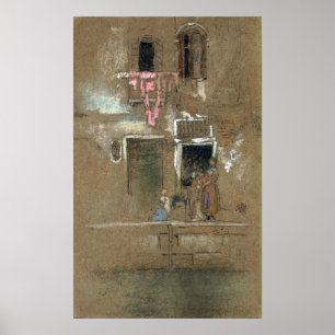 Affiche Whistler - Note En Rose Et Brown