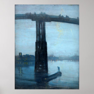 Affiche Whistler - Old Battersea Bridge 1872
