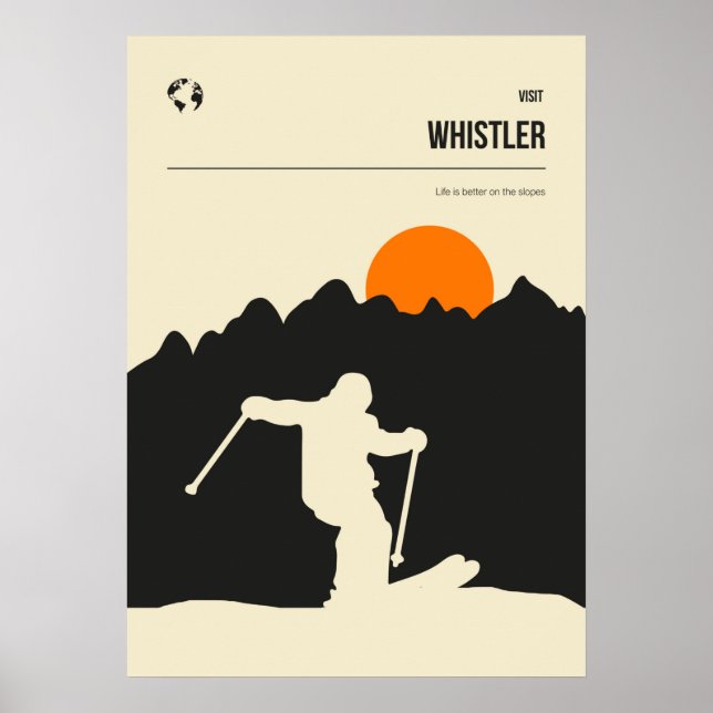 Affiche Whistler Vanvouver Ski Winter Resort (Devant)