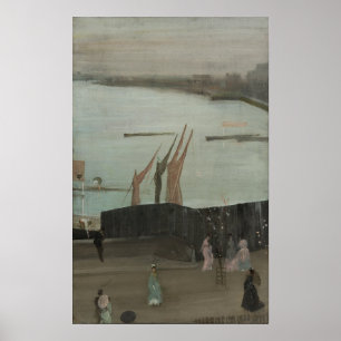 Affiche Whistler - Variations En Chelsea Rose Et Gris