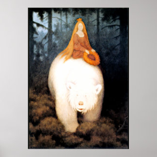 Affiche White Bear King Valemon, peinture d'art