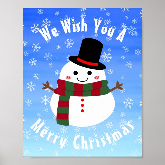 Affiche White Christmas Snowman (Devant)