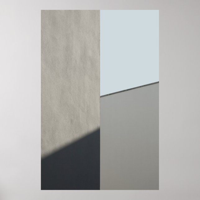 Affiche White concrete wall in the morning (Devant)