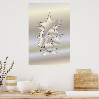 Affiche White gold Christmas