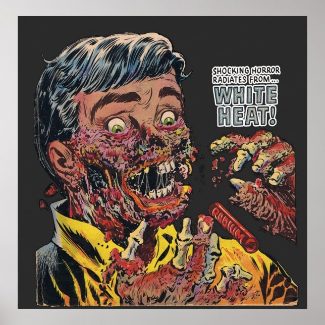 Affiche White Heat Harvey Horror Ligne de BD Black Cat (Devant)