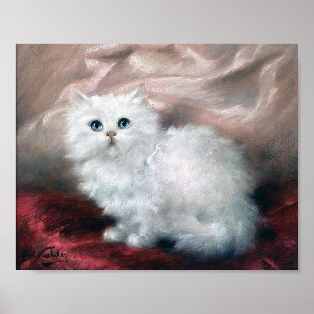 Affiche White Kitten, Carl Kahler (Devant)