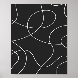 Affiche White Lines on Black