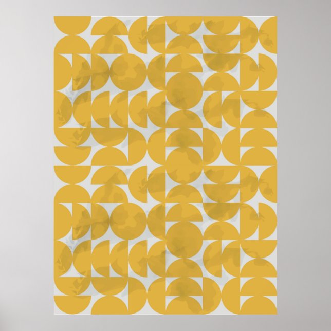 Affiche White Lines Pattern. Geometric Stripes Ink Drawing (Devant)
