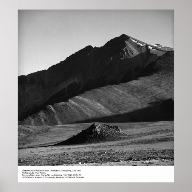 Affiche White Mountain Peak, juin 1964 par Ansel Adams (Devant)