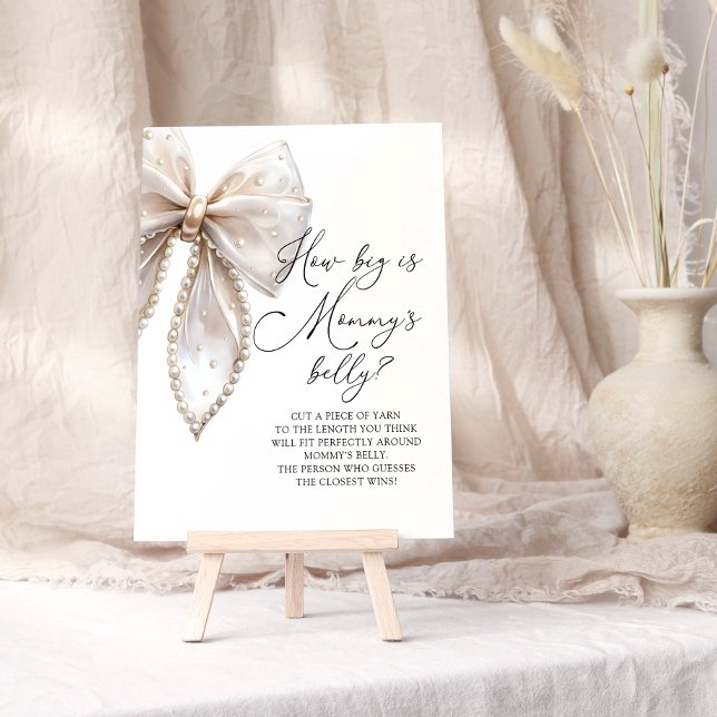 Affiche White Pearl Bow Quelle est la taille de Mommys Bel (Créateur téléchargé)