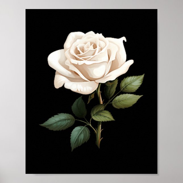Affiche White Rose Graphic  (Devant)