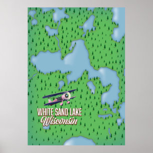 Affiche White sand lake Wisconsin