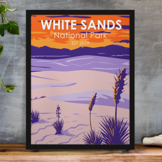 Affiche White Sands National Park Nouveau Mexique Vintage (Créateur téléchargé)