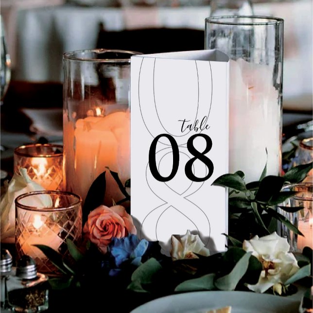 Affiche White Simple Modern Tri-Fold Wedding Menu (Créateur téléchargé)