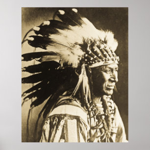 Affiche White Swan Sioux Chief Native American