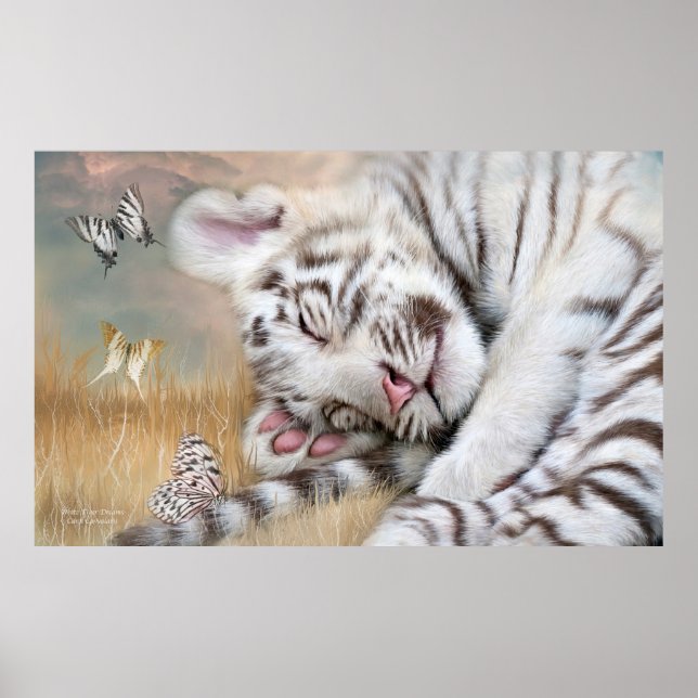 Affiche White Tiger Dreams Fine Art Poster/Imprimer (Devant)