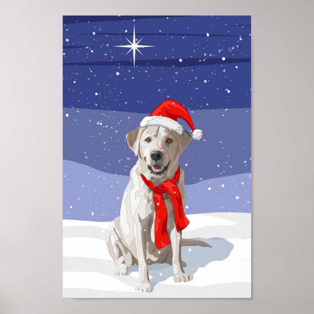 Affiche White Yellow Labrador Retriever (Devant)