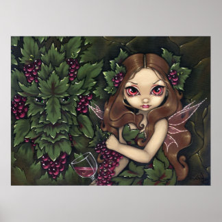 Affiche White Zinfandel ART IMPRIMER vin fée verdoyante