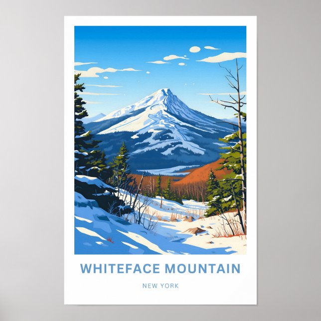 Affiche Whiteface Mountains New York Travel Print (Devant)