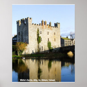 Affiche White's Castle, Athy, Comté de Kildare, Irlande