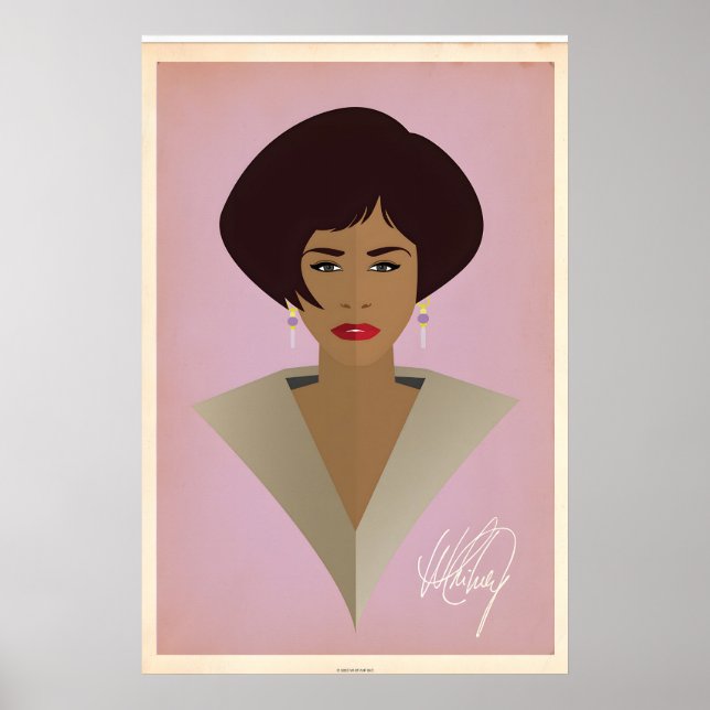 Affiche Whitney Houston, conception d'impression d'icône m (Devant)